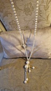 Pearl long necklace
