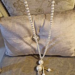 Pearl long necklace