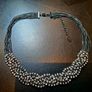 Statement necklace collar with crystals Image 4
