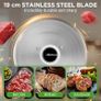 Electric Meat Slicer 200W Compact Deli and Bread Slicer with Adjustable Thickness Dial 0-15 mm, Removable Stainless Steel Blade, Countertop Food Slicer for Kitchens, Home Image 3