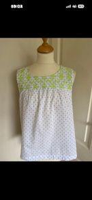 White Stuff size 10 cotton embroidered top