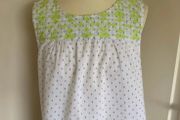 White Stuff size 10 cotton embroidered top