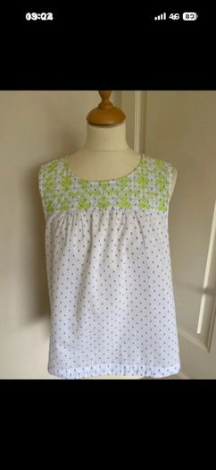 White Stuff size 10 cotton embroidered top
