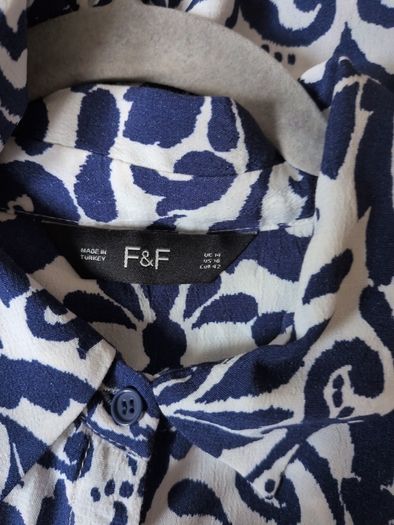 F&F Navy & White Dress.  S. 14. New- No Tag.