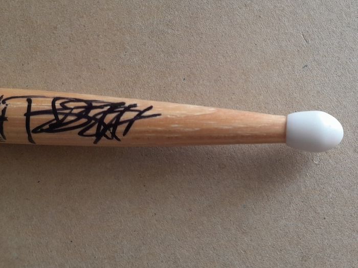 Paul Bostasph signed drumstick Kerry King Slayer