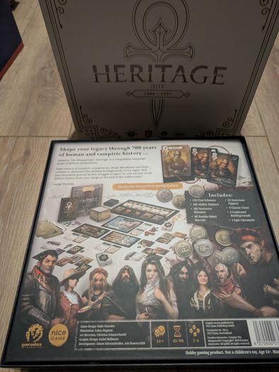 Vampire The Masquerade Heritage Kickstarter Legacy Board Game Complete