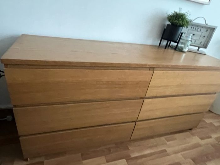 Ikea Malm dresser chest - Oak Finish