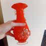 Vintage chinese plum blossom glass, set of 4, job lot, murano -style art galss Image 6