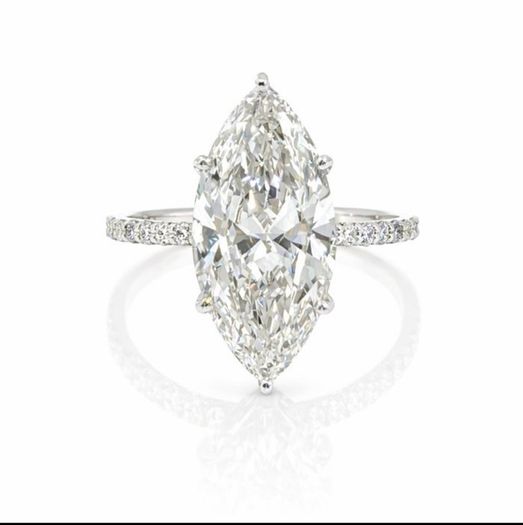 Stunning 4.19ct Marquise Diamond Engagement Ring | 14kt White Gold | IGI Certified | Brand New