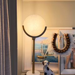 Lamp with marble base
