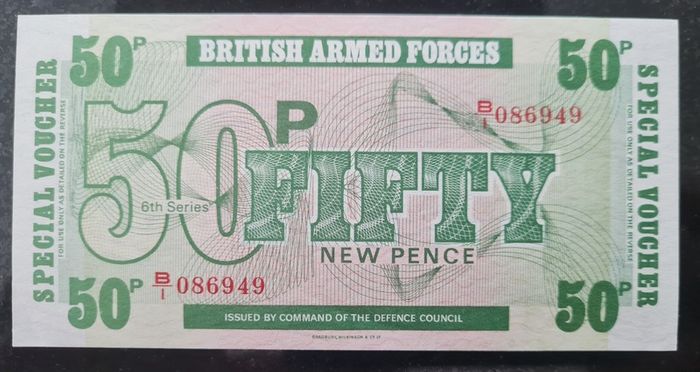 Great Britain (British Armed Forces) 1 Pound & 50P Pence 4th & 6th SERIES ( Uncirculated )