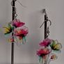 Vibrant Poppy Blossom Watercolour Earrings Image 5