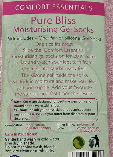 Brand-new Pure Bliss Moisturising Gel Sock