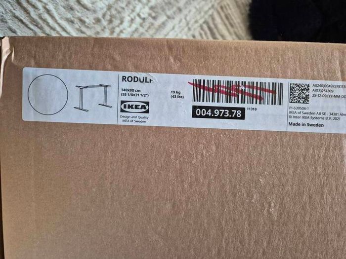 Brand new Ikea electric rising desk Rodulf(no table top)