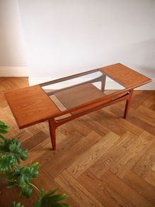 Mid Century G Plan Teak & Glass Coffee Table 1960s Vintage Retro
