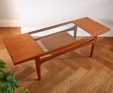 Mid Century G Plan Teak & Glass Coffee Table 1960s Vintage Retro