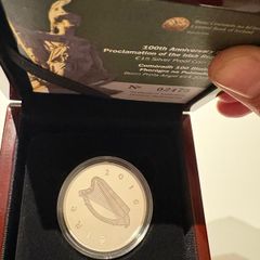Silver Proof 15 Euro 2016. Unc.   100th Anniversary Of The Proclamation Of The Irish Republic