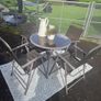 Garden Table & 4 Folding Chairs Image 2
