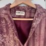 The Aine Collection Burgundy Wool Blend Brocade Coat  UK 10 Image 8