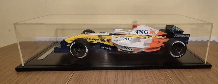 A 1:6 scale (32 inches long Formula 1 car) limited edition model of the 2007 Season ING Renault R27 F1 Team car