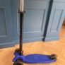 Micro Maxi Plus 3 Wheel Scooter with LED Wheels Blue Image 2