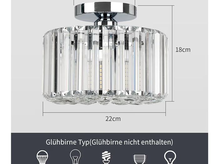 Brand New FRIDEKO HOME Modern Crystal Ceiling Light - Vintage K9 Crystal Chandelier.
