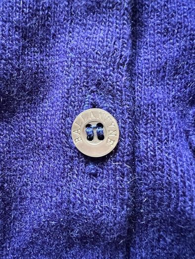 Vintage 100% cashmere Ballantyne of Scotland Cardigan blue purple