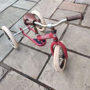 Trybike 2-in-1 Steel Balance Trike / Bike (Vintage Red)