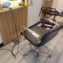 2 salon units (without mirrors )chairs footrests, basin and trolley make sensible offer Image 4