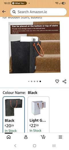 Basket / storage for the stairs