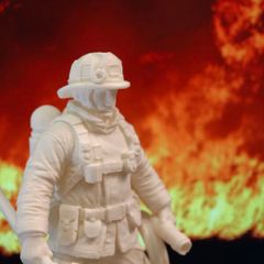 3D Printed Firefighter Figurine