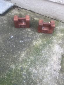 2. 25 kg weights. Great door stops