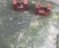 2. 25 kg weights. Great door stops