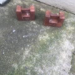 2. 25 kg weights. Great door stops