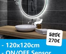 LED Bathroom Mirror 120x120cm