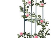 Large 2M Black Metal Garden Obelisk Heavy Duty Strong Tubular Plant Cage For Roses, Climbing Plants Support Structure Garden Decoration