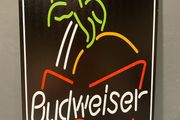 Budweiser Neon style Tin Metal Sign