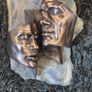 "Tender Love" Bronze Sculpture (Wall hung) Image 2