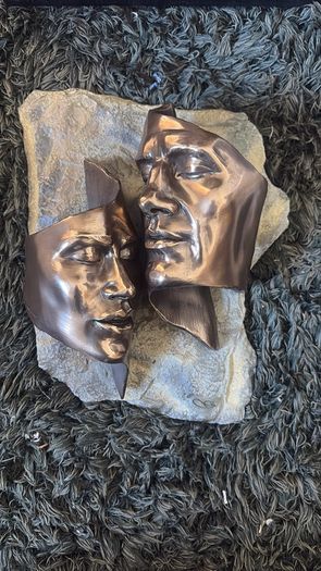 "Tender Love" Bronze Sculpture (Wall hung)