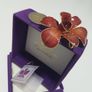 24K Gold Plating Real Orchid Brooch / Pendant A Nice Gift Image 3