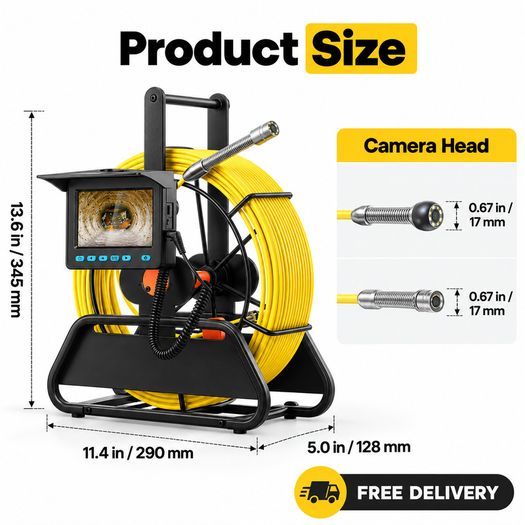 Sewer Camera 30m Drain Inspection Camera with Screen
