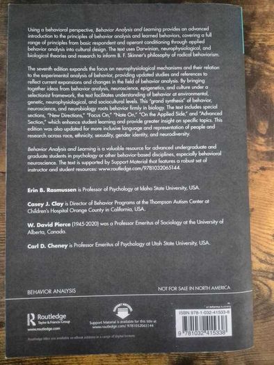 Behavior Analysis and Learning - 7th Edition