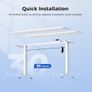 Electric Standing Desk 100 x 60cm Height Adjustable with Memory Control Panel White Image 5