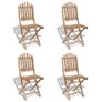 5 Piece Folding Outdoor Dining Set Bamboo Image 2