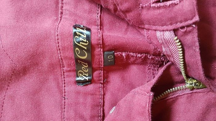 Red Chilli Wine High Waisted Jeans