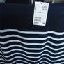 Navy and white stripe skirt Image 4