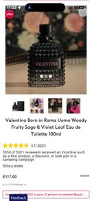 Valentino Uomo 100ml parfum for him