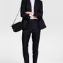 Navy pinstriped wool suit Image 3