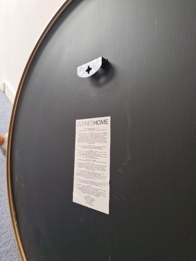 Mirror large round gold rimmed
