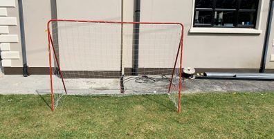 2 x Football Nets And Posts Football Goals 7 Ft X 5 Ft High Kids 4-12 Free Next Day Delivery